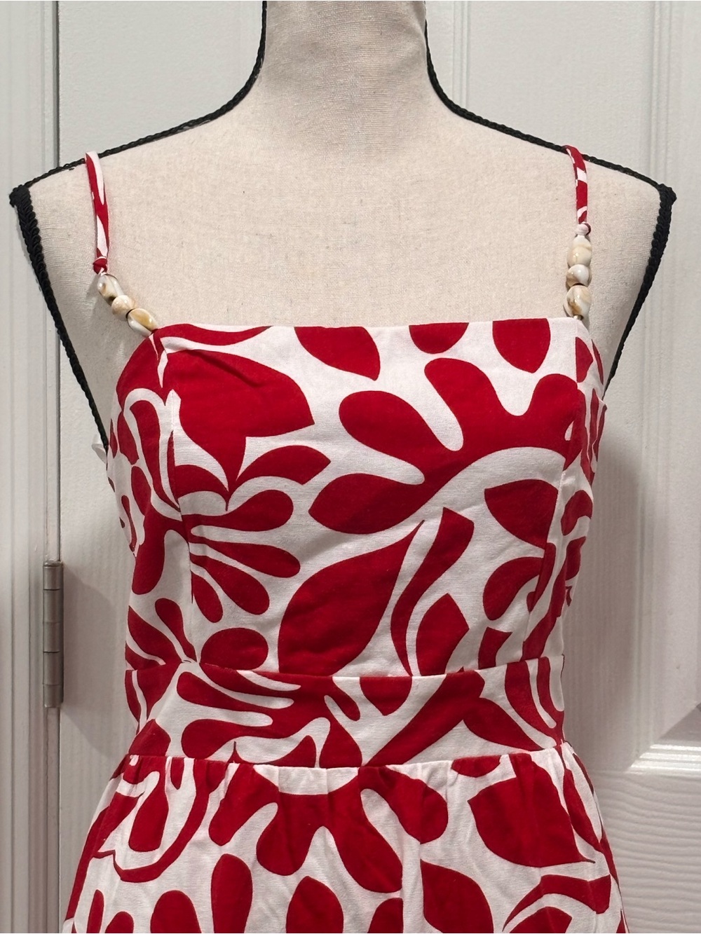 Monteau Red & White Floral Print Maxi Dress - Picture 3 of 9
